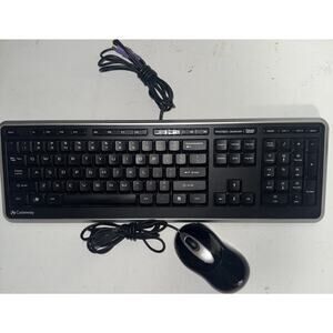 GATEWAY KB-0817 Black Wired PS/2 Multimedia Keyboard Tested OEM mouse USB MOAKUO